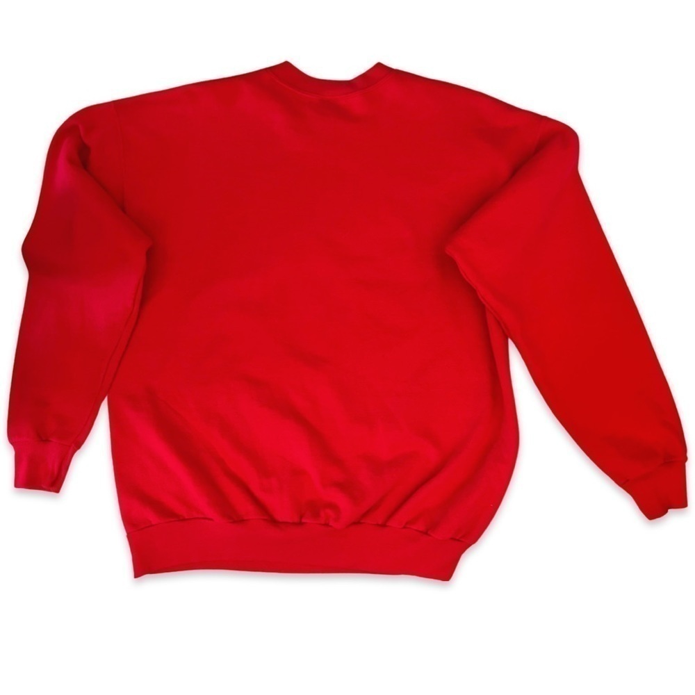 Vintage Hanes Christmas Ugly Sweatshirt Teddy Bear Holiday Crewneck (Adult L) - Picture 4 of 6
